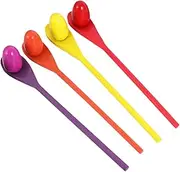 DRESSOOS 4 Pack Boys and Girls Balance Stick Toys Educational Wooden Spoon Race Game Sensory Great for Boys and Girls Parties Leisure