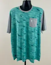 WILLIAM MURRAY NWT Mens XL Ocean Throwing Shade Pocket Short Sleeve Golf T-Shirt
