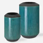 Maui - Vase (Set of 2)-11.25 Inches Tall and 6.25 Inches Wide Uttermost 18064
