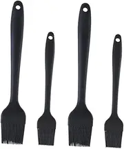 CONGARTENO 4pcs Silicone Pastry Brush Baking BBQ Tool for Spreading Butter Egg Wash Food Grade Silicone Lightweight Easy to Hang for Home Outdoor Cooking