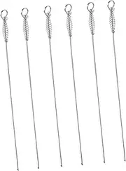 ibasenice 6Pcs Stainless Steel Grilling Skewers Spring Skewers for Barbecue Outdoor Cooking Accessories Durable Heat Resistant for Kebabs and BBQ Grill