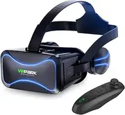 VR Headset | Adjustable Interpupillary Distance Phone VR Goggles | Glasses Virtual Reality Headset for VR Games & Movies, Eye Care System for Phone