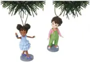 Disney Fancy Nancy Jo Jo JoJo Clancy & Bree James 3” PVC Holiday ORNAMENTS SET