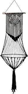 Woven Cat Bed, Macrame Boho Pet Hammock, Kitten Hanging Bed, Space-Saving Cat Swing Bed, Soft Cotton Rope Bed, Decorative Cat Hammock for Sleeping, Playing, Resting, Napping