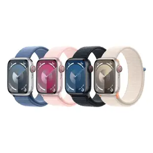 【Apple】Apple Watch S9 GPS+行動網路 41mm(鋁金屬錶殼搭配運動型錶環)