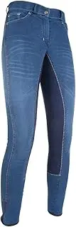 [Hkm] – Summer Denim – Alos 3/4 Lace Trim, Men, Reithose -Summer Denim- mit 3/4 Alos Besatz