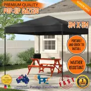 Gazebo Pop Up Outdoor Shade Marquee 3x3m Waterproof Wedding Folding Camping Tent