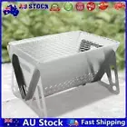 Folding BBQ Grill Net Multifunction Camping BBQ Gril Charcoal Match Stove (B)