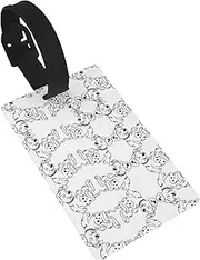 [GaxfjRu] Cute Dalmatian Luggage Tag Hangtag Flexible Identification Tag for Luggage and Baggage Information Display Personalized Gifts