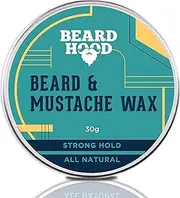 BEARDHOOD All Natural Mustache And Beard Wax For Strong Hold, Natural Musky Scent 30G