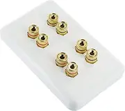 Selby 4.0 Speaker Wall Plate Wallplate Premium Pre-Assembled for 4 Speakers