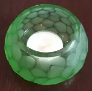 Moser Pebbles Lucy Votive Candle Holder Ocean Green - New