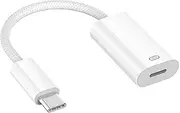 Female 8 PIN to USB C Adapter, USB C Male to 8 PIN Female Cable Converter Support Charing/Data Transmission/Music/Phone Call for iPhone 16/16pro/16plus/16pro max/iPad & Phone 15 Series