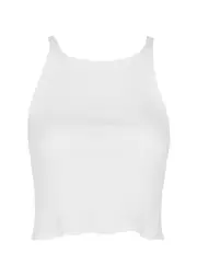 Rag & Bone Essential Cropped Stretch-cotton Tank - White - L L