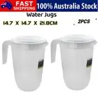 2x Plastic Fridge Jugs 2L Water Drink Juice Pitcher Kettle Bottle BPA FREE AU