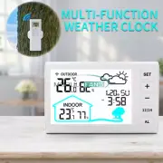 Digital Thermometer Hygrometer In/Out door Temperature Humidity Weather Clock