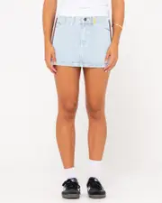 Flip Mommy Low Rise Mini Denim Skirt