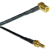 RFC100 SMB FEMALE ANGLE to SMB MALE BULKHEAD Coax RF Cable USA-Ship Lot