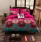 3Pcs Bohemia National Quilt Doona Duvet Cover Set Double Super King Size Bed AU