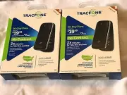 2 NEW TracFone Flip Phone Alcatel Onetouch A206G No Contract Hearing Aid Comp