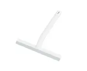 Kitchen Bathroom Squeegee Glass Wall Brush Window Wiper Cleaner with Handle-White