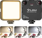 VIJIM LED Video Light, VL81 On Camera Light with 3 Cold Shoe Rechargeable 3000mAh Battery Bicolor Dimmable 3200K-5600K CRI95+ Portable Photography Photo Lighting Panel for YouTube DSLR Camcorder Vlog
