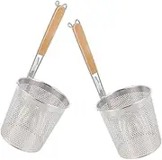 1 Stainless Steel Frying Basket Noodle Skimmer Mesh Spider Strainer Pasta Strainer Easy to Use
