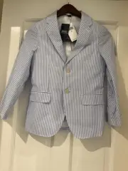 NWT Ralph Lauren BOYS size 8 Classic blue seersucker jacket - Dress him SPECIAL