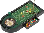 Roulette Sets Plastic Roulette Mini Retro Roulette Wheel Game Set Roulette Green Desktop Model Ornament Toy Activity Turntable Multiplayer Playable Party Games