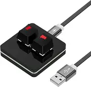 Geekria RGB Meeting Mute Controller Compatible with Windows Microsoft Teams App, Mute/Unmute Microphone Audio, Stop/Start Video Mechanical Keyboard Buttons for Online Classroom, Conference (Black)