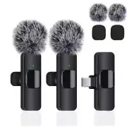 Wireless Lavalier Microphone Type-C Plug-Play 2.4G UltraLow DelayNoise Reduction