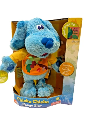 New In Box Chicka Chicka Conga Blue Dancing Singing Fisher Price Blue's Clues