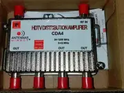 4-WAY HDTV CATV RF/UHF/VHF/TV Antenna Signal Distribution Booster Amplifier AD