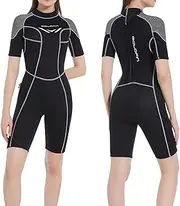 GoldFin Full Wetsuits 3mm Neoprene Wetsuit, Back Zip Long Sleeve for Diving Surfing Snorkeling-One Piece Wet Suit for Men Women