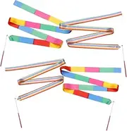 BESPORTBLE 16 pcs Wands for Kids Dance Ribbon Twirling Ribbons rhythem Ribbons Dancing Silk Ribbon Art Streamers Gym Streamer Gymnastics Rope Wand Awesome Fitness aldult Rotating Rod