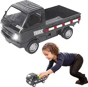 RC Trucks for Kids, 1:16 RC Car Electric Pickup Toys with LED Simulation Lights, Realistic Construction Vehicles, Transportation Tool for Indoor, Outdoor Play