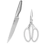 2Pcs TURWHO 9inch Slicing Knife German Stainless Steel Knives + Kitchen Shears