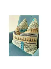 Linen Connections Moroccan Turkish Kilim Rug Shaggy Cushion Cover Pillow Case Weave 'Shaggy' Beni Ourain Style Cushion Cover Boho Home Decor