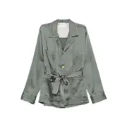 [Forte Forte] Forte Forte Striped Belted Jacket II NUMERIC GREEN