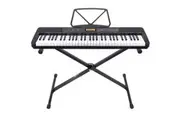 Karrera 61-Key Electronic Keyboard with LCD Display and Touch Response in Black CHJ-291