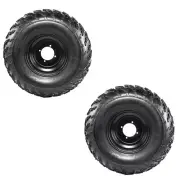 Pair 10" inch Wheel 23x7-10 Tyre Rim 4 Stud For ATV Quad Buggy Go Kart Taotao