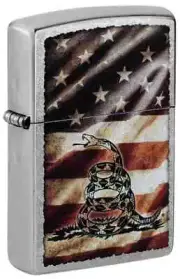Zippo Don't Tread on Me® Street Chrome Color Image 46417