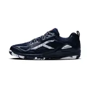 Hundred Galaxy Non Marking Badminton Shoes - Also Perfect for Squash, Table Tennis, Volleyball, Basketball & Indoor Sports - Lightweight & Durable (Navy/White, UK7 / US8 / EU41)