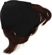 HAKIDZEL Faux Curly Hair Wig Cap Lightweight Baseball Hat with Short Curly Extensions for Women Fashionable Headwear for Autumn and Winter Easy to Wear Realistic Look for Cold Weather
