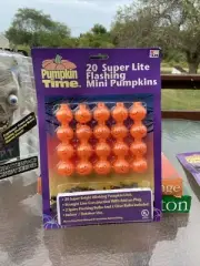 Vintage Pumpkin Time KMART 20 Flashing Pumpkin Lights Sealed STORAGE UNIT