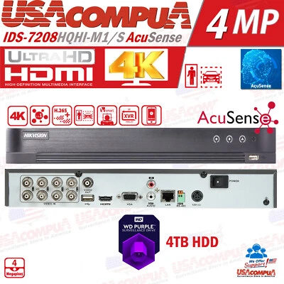 HIKVISION 8CH DVR 8 CHANNEL DS-7208HQHI-K1 3K 5MP 8CH HD-TVI DVR 4CH IP H.265+