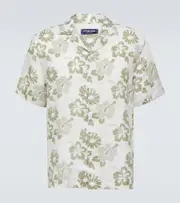 [Frescobol Carioca] Frescobol Carioca Petala Roberto floral linen shirt UK 16 green