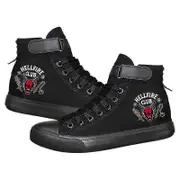 2022 Unisex Stranger Things 4 High Tops Women Mens Ladies Canvas Shoes black 39