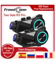 Freedconn R3 Pro Motorcycle Helmet Headset Group Intercom Dash Cam Motor Auto DV