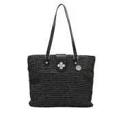 Patricia Nash Manarola Straw Tote in Black NWT Classic!!